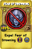 Wizard101 Myth spell card: Fear of Drowning, Spell ID 2965