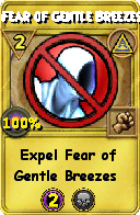Wizard101 Myth spell card: Fear of Gentle Breezes, Spell ID 2974
