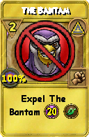 Wizard101 Myth spell card: The Bantam, Spell ID 2944