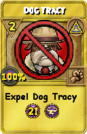 Wizard101 Myth spell card: Dog Tracy, Spell ID 2950