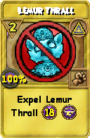 Wizard101 Myth spell card: Lemur Thrall, Spell ID 2918