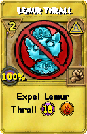Wizard101 Myth spell card: Lemur Thrall, Spell ID 2934