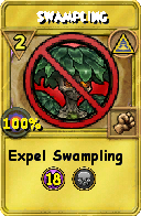 Wizard101 Myth spell card: Swampling, Spell ID 2973