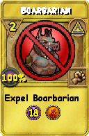 Wizard101 Myth spell card: Boarbarian, Spell ID 2975