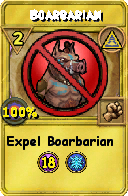 Wizard101 Myth spell card: Boarbarian, Spell ID 2907