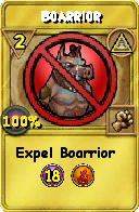 Wizard101 Myth spell card: Boarrior, Spell ID 2896