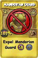 Wizard101 Myth spell card: Mandorian Guard, Spell ID 2989