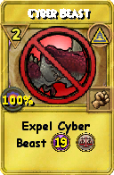 Wizard101 Myth spell card: Cyber Beast, Spell ID 2979