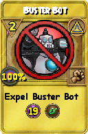 Wizard101 Myth spell card: Buster Bot, Spell ID 2928
