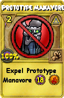 Wizard101 Myth spell card: Prototype Manavore, Spell ID 2947