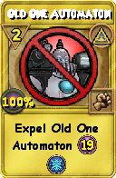 Wizard101 Myth spell card: Old One Automaton, Spell ID 2958