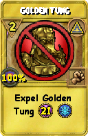Wizard101 Myth spell card: Golden Tung, Spell ID 2978