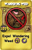Wizard101 Myth spell card: Wandering Weed, Spell ID 2579