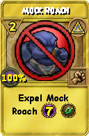 Wizard101 Myth spell card: Mock Roach, Spell ID 2578