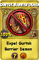 Wizard101 Myth spell card: Gurtok Barrier Demon, Spell ID 2317
