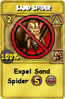 Wizard101 Myth spell card: Sand Spider, Spell ID 2316