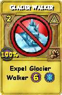 Wizard101 Myth spell card: Glacier Walker, Spell ID 2311