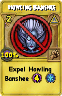 Wizard101 Myth spell card: Howling Banshee, Spell ID 2305