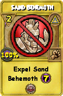 Wizard101 Myth spell card: Sand Behemoth, Spell ID 2318