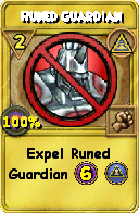 Wizard101 Myth spell card: Runed Guardian, Spell ID 2315