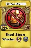 Wizard101 Myth spell card: Steam Wincher, Spell ID 2649
