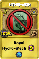 Wizard101 Myth spell card: Hydro-Mech, Spell ID 2645