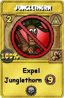Wizard101 Myth spell card: Junglethorn, Spell ID 2657