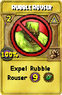 Wizard101 Myth spell card: Rubble Rouser, Spell ID 2655