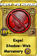 Wizard101 Myth spell card: Shadow-Web Mercenary, Spell ID 2659