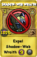 Wizard101 Myth spell card: Shadow-Web Wraith, Spell ID 2653