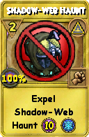Wizard101 Myth spell card: Shadow-Web Haunt, Spell ID 2648