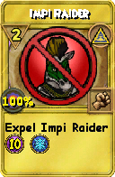 Wizard101 Myth spell card: Impi Raider, Spell ID 2904