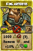 Wizard101 Myth spell card: King Artorius, Spell ID 2717