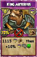 Wizard101 Storm spell card: King Artorius, Spell ID 2301