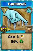 Wizard101 Ice spell card: Participate, Spell ID 2260
