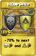 Wizard101 Life spell card: Legend Shield, Spell ID 2822