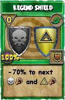 Wizard101 Life spell card: Legend Shield, Spell ID 2825