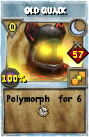 Wizard101 Moon spell card: Old Quack, Spell ID 2395