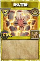 Wizard101 Myth spell card: Shatter, Spell ID 2000