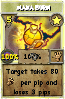 Wizard101 Star spell card: Mana Burn, Spell ID 2570
