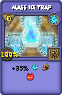 Wizard101 Ice spell card: Mass Ice Trap, Spell ID 2451