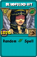 Wizard101 Life spell card: Blindfolded Hit, Spell ID 2714