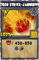 Wizard101 Shadow spell card: Meteor Strike-Jabberwock, Spell ID 2149