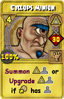 Wizard101 Myth spell card: Cyclops Minion, Spell ID 2403