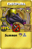 Wizard101 Storm spell card: Krokopatra, Spell ID 2484