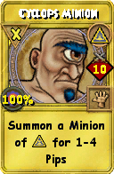 Wizard101 Myth spell card: Cyclops Minion, Spell ID 2227