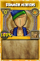 Wizard101 Sun spell card: Summon Minions, Spell ID 2302