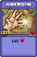Wizard101 Life spell card: Minor Blessing, Spell ID 2061