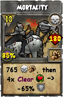 Wizard101 Death spell card: Mortality, Spell ID 2799