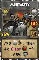 Wizard101 Death spell card: Mortality, Spell ID 2798